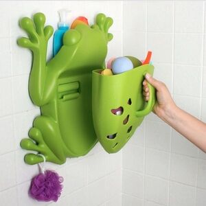 Boon Frog Pod Bath Tub Caddy Storage Pool Water Green Tree Frog Bath Toy